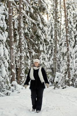 Women in forest