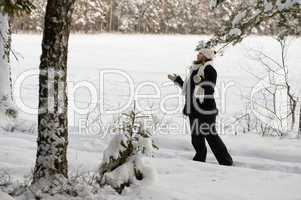 Woman in forest