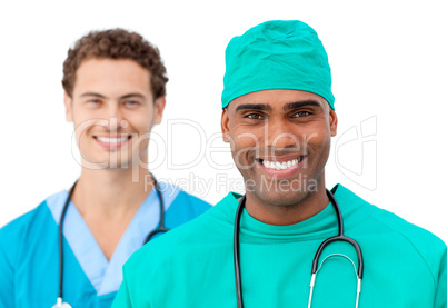 Medical team standing in a row