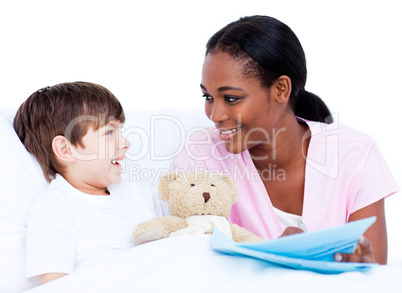Smiling little boy with his doctor Smiling little boy with his doctor