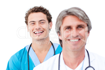 Confident doctors smiling at the camera