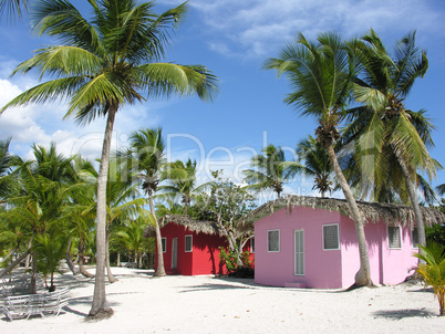 Small and Coloured Homes on the Coast of Santo Domingo