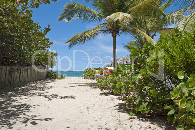 Coast in Saint Maarten Island, Dutch Antilles