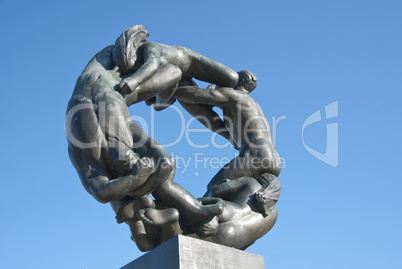 Sculpture Detail in a Park of Oslo, Norway