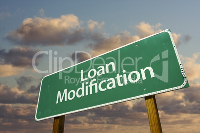 Loan Modification Green Road Sign