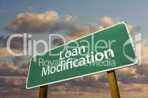 Loan Modification Green Road Sign
