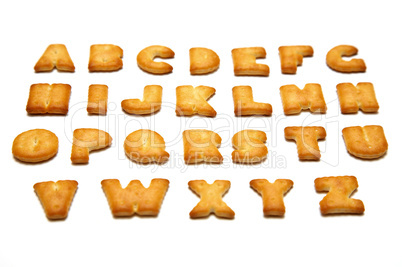 Cookies in the form of the alphabet prospect