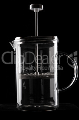 French-press in black background_1