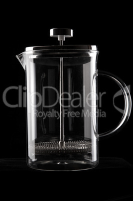 French-press in black background_2