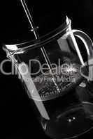 French-press in black background_3