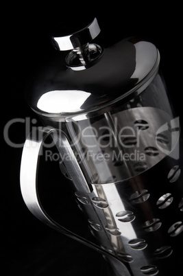 French-press in black background_6