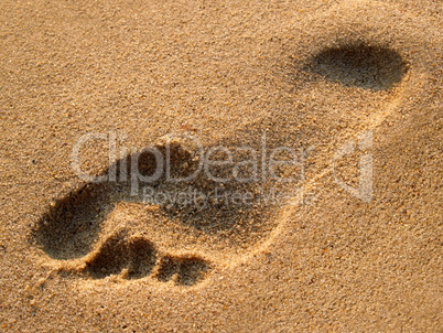 Human trace on sand