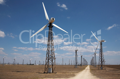 Windmills in wind-farm