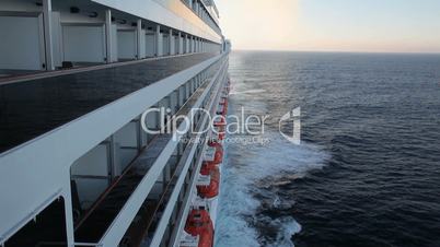 Cruise ship balconies