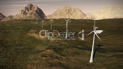(1149) Electricity Wind Turbines Farm Power Grid Clean Alternative Energy LOOP