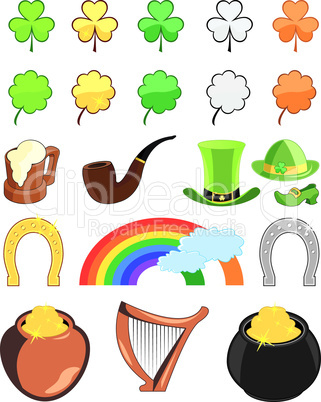 St. Patricks day icon set