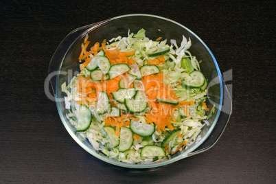 Cucumber carrot cabbage mix