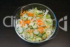Cucumber carrot cabbage mix