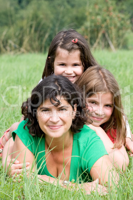 Mother with daughters