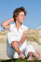 Senior woman at the beach