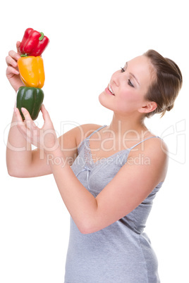 Woman with pepper