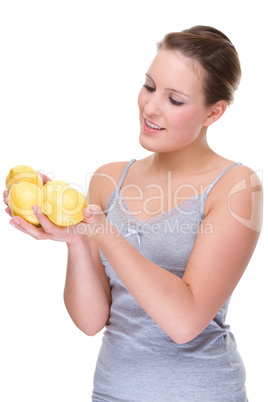 Woman with lemon