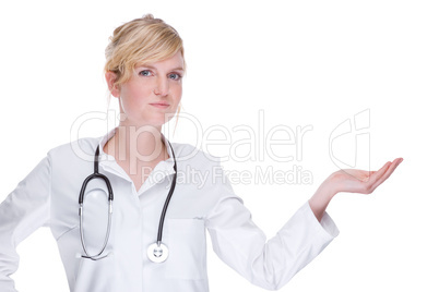 Doctor with open hand