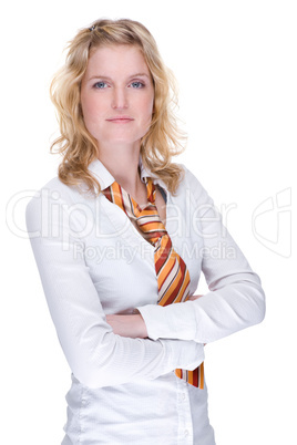 Smiling businesswoman