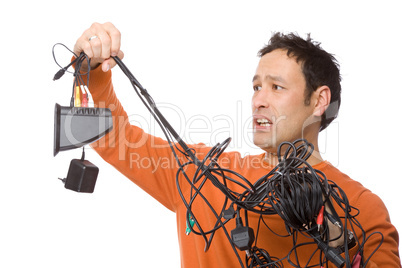 Man with cables
