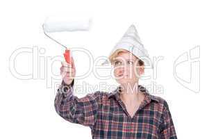 Woman With Paint Roller