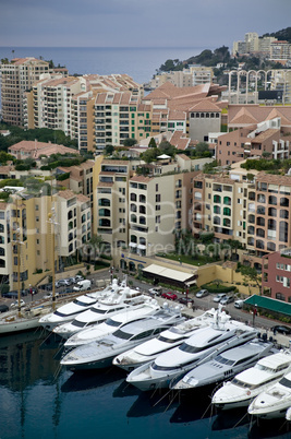 Yachts at harbor of Monte Carlo, Monaco