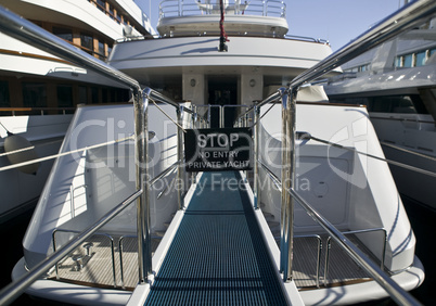 Stop, no entry, private yacht!