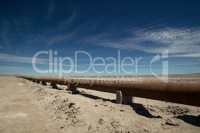 Pipeline through a desert