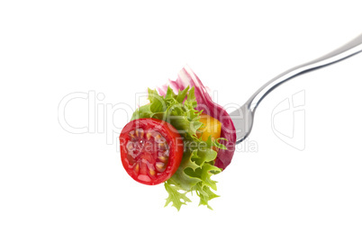 Fresh Vegetable On Fork