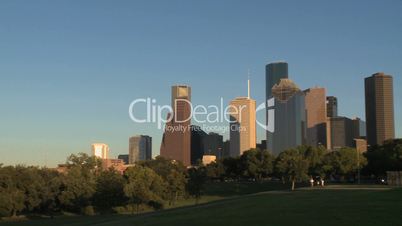 Houston Skyline in late afternoon - pan