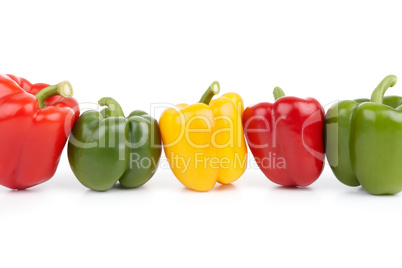 Bell Peppers In A Row