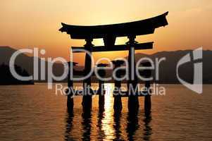Miyajima Torii At Sunset