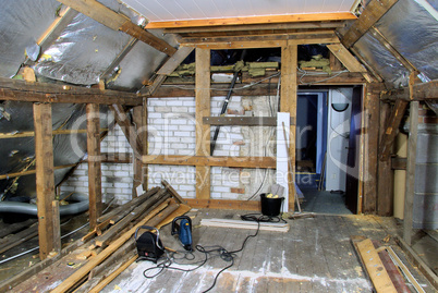 Dachstuhl ausbauen - roof truss reconstruct 01