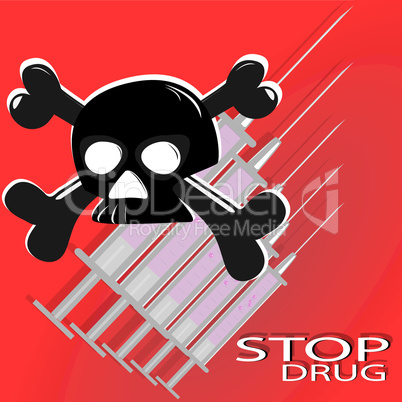 The poster against drugs