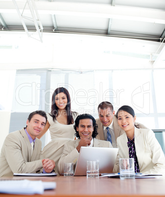 Confident business partners  in a meeting
