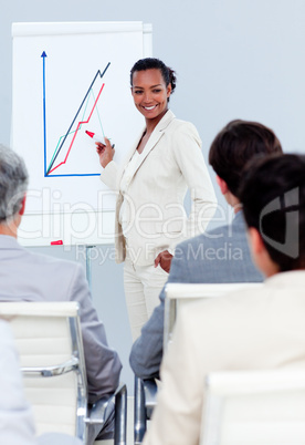Charismatic businesswoman doing a presentation