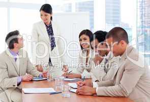 Charismatic businesswoman doing a presentation