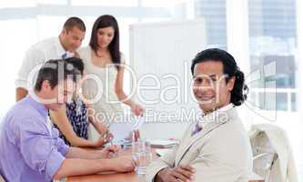 Multi-ethnic business associates in a meeting