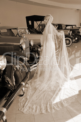 Bride And Antique Cars