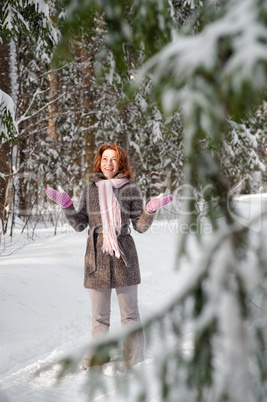 Woman in forest