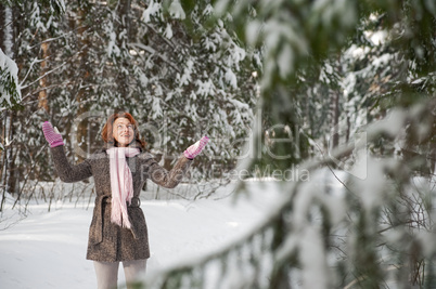 Woman in forest