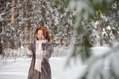 Woman in forest