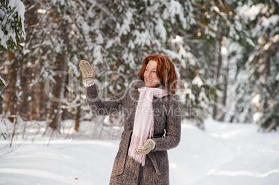 Woman in forest