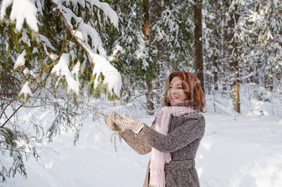 Woman in forest