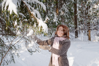 Woman in forest